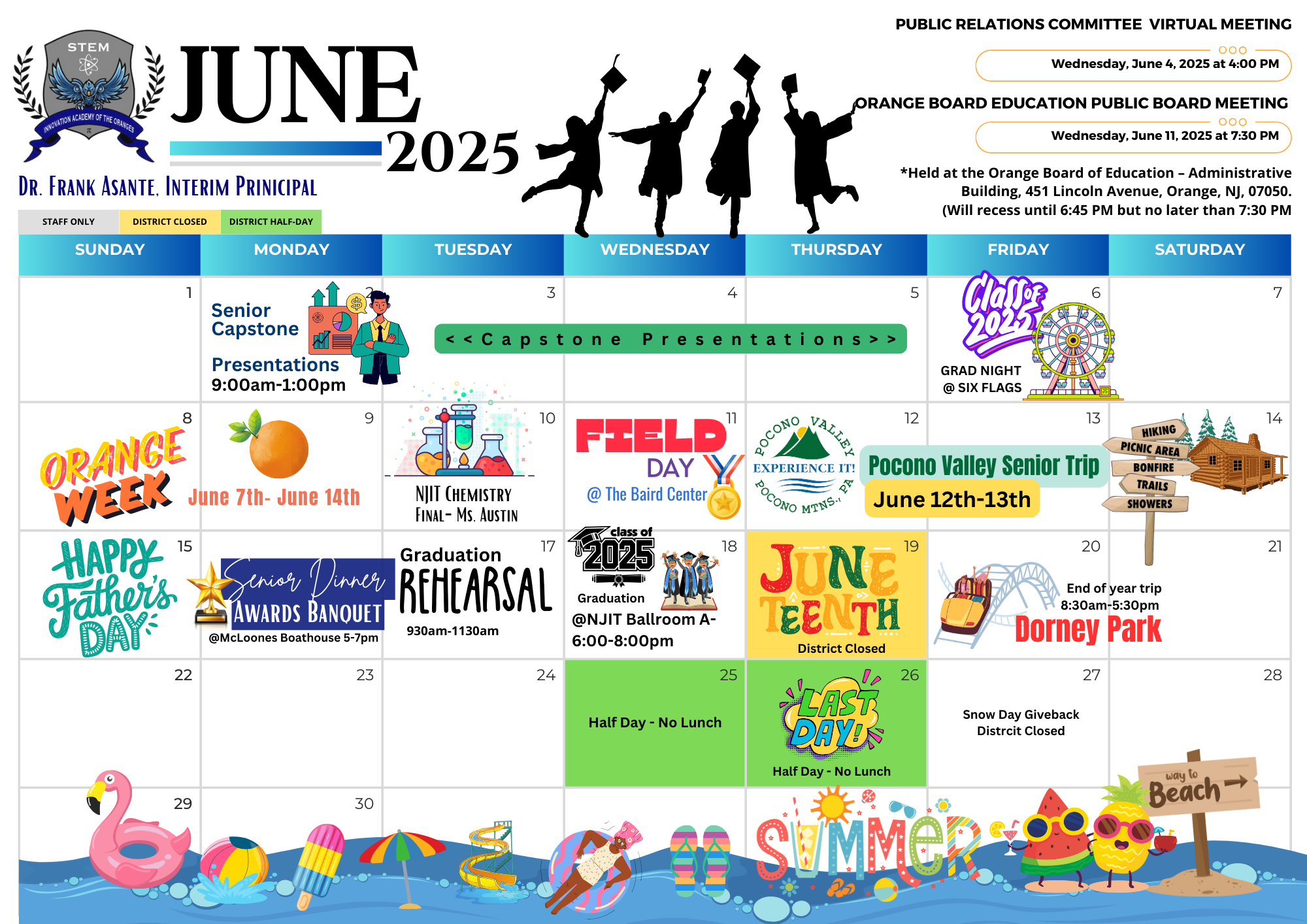  STEM's June 2025 School Calendar