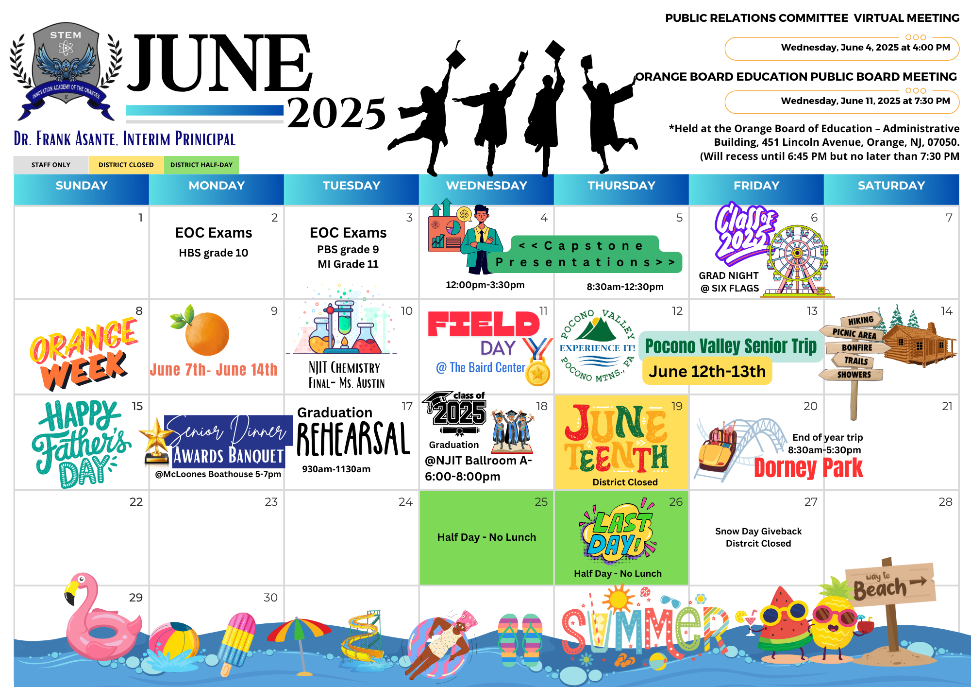  STEM's June 2025 School Calendar