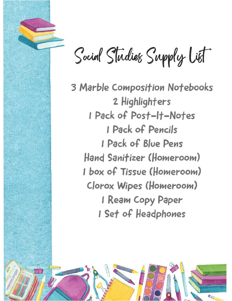 2025-2026 Supply List 